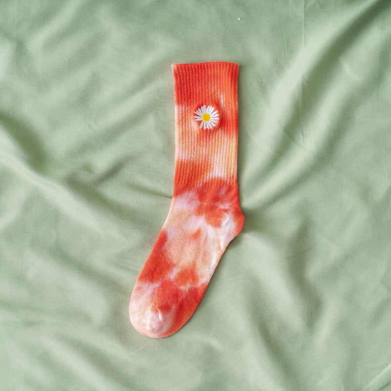 Tie-Dye Style Small Daisy Stockings Stockings