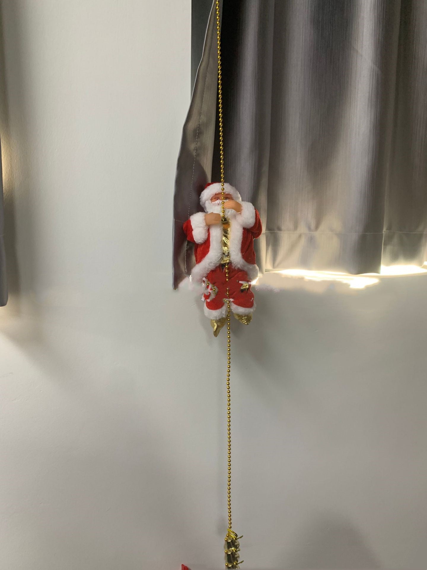 Electric Santa Claus Climbing Ladder Plastic