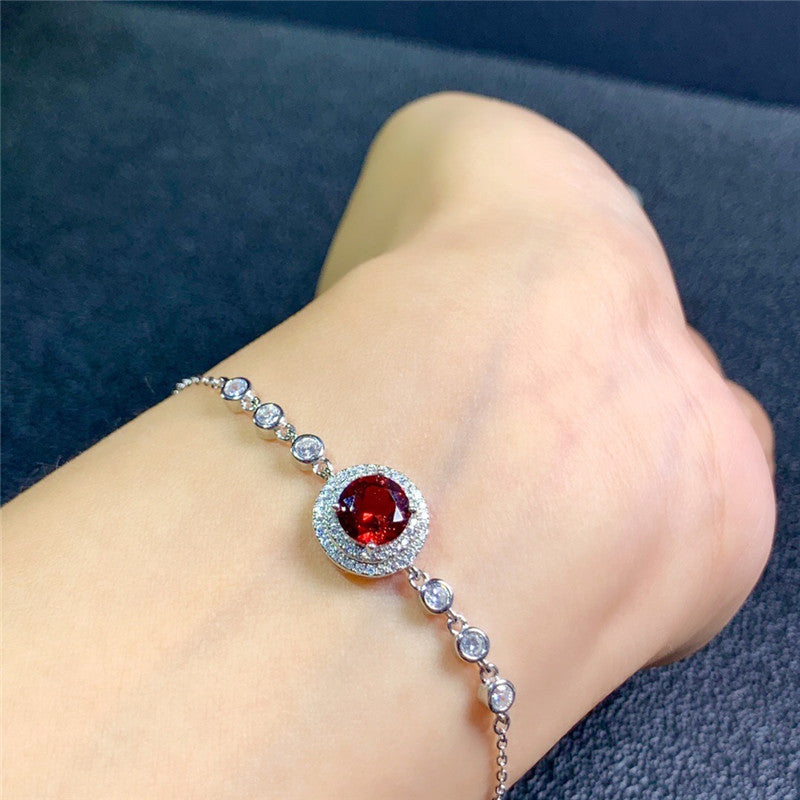 Pigeon Blood Ruby Natural Garnet Bracelet