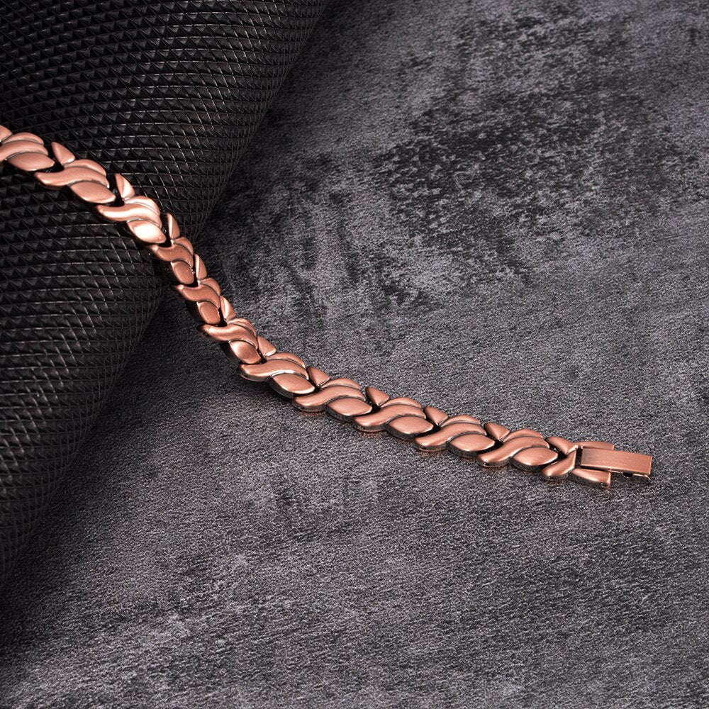 Pure copper bracelet wholesale magnetic small fish titanium steel bracelet stainless steel jewelry