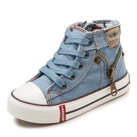 A children's shoes spring boys canvas shoes shoes small baby shoes wholesale Korean tide - MediaEclat.store