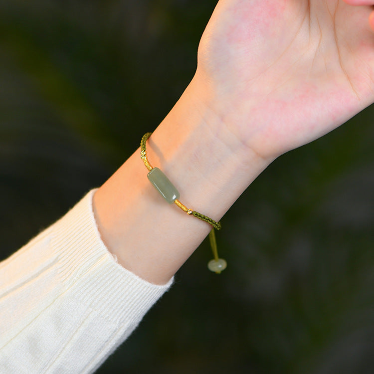 Female Lotus Flower Jade Bracelet