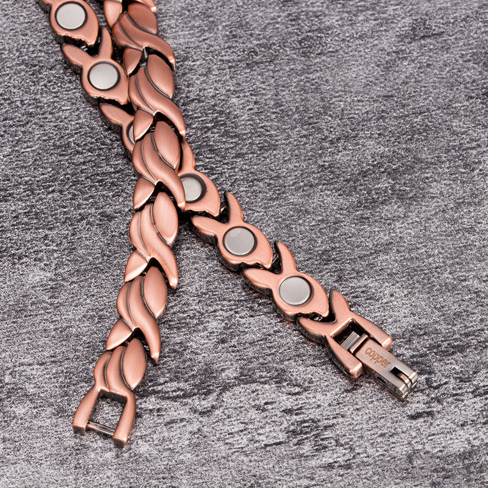 Pure copper bracelet wholesale magnetic small fish titanium steel bracelet stainless steel jewelry