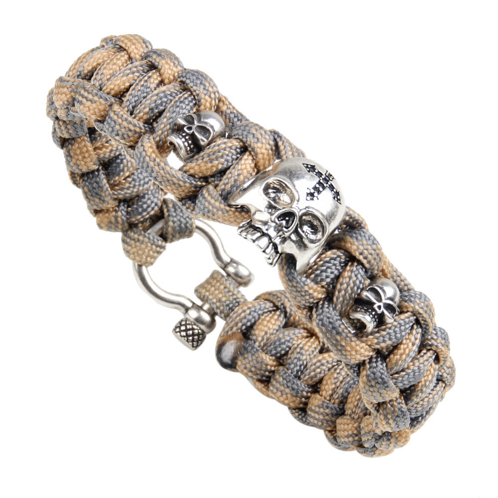 Copper Parts 7-core Parachute Cord Woven Bracelet Outdoor Emergency