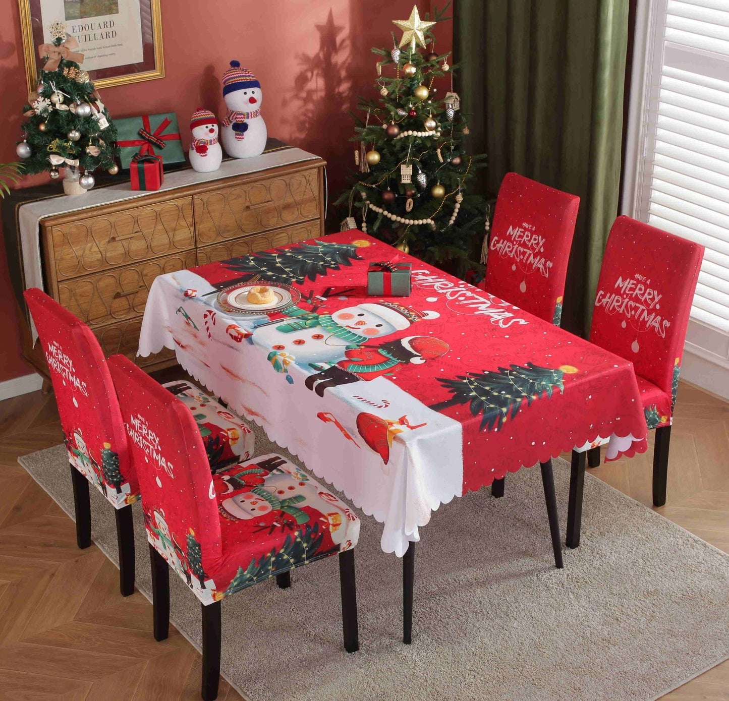 Waterproof And Oil-proof Christmas Tablecloth