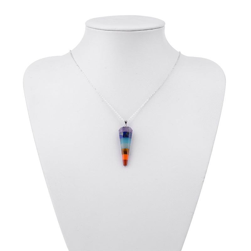 Seven chakra hexagonal Pendant - MediaEclat.store