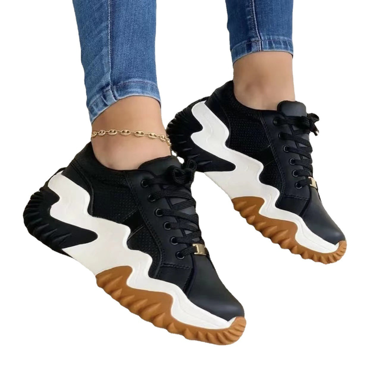 Women Shoes Lace-up Sports Sneakers - MediaEclat.store