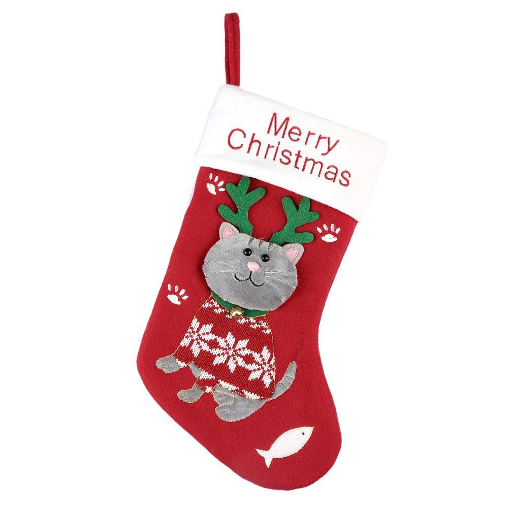 Cartoon Christmas Sock Gift Bag