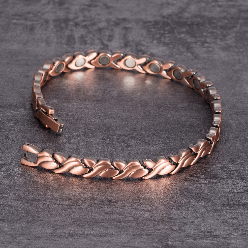 Pure copper bracelet wholesale magnetic small fish titanium steel bracelet stainless steel jewelry