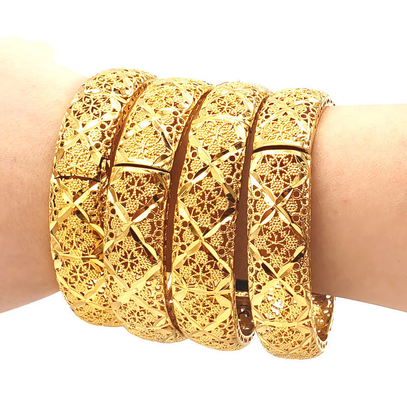 Gold Plated Openwork Copper Bracelet Ethiopia