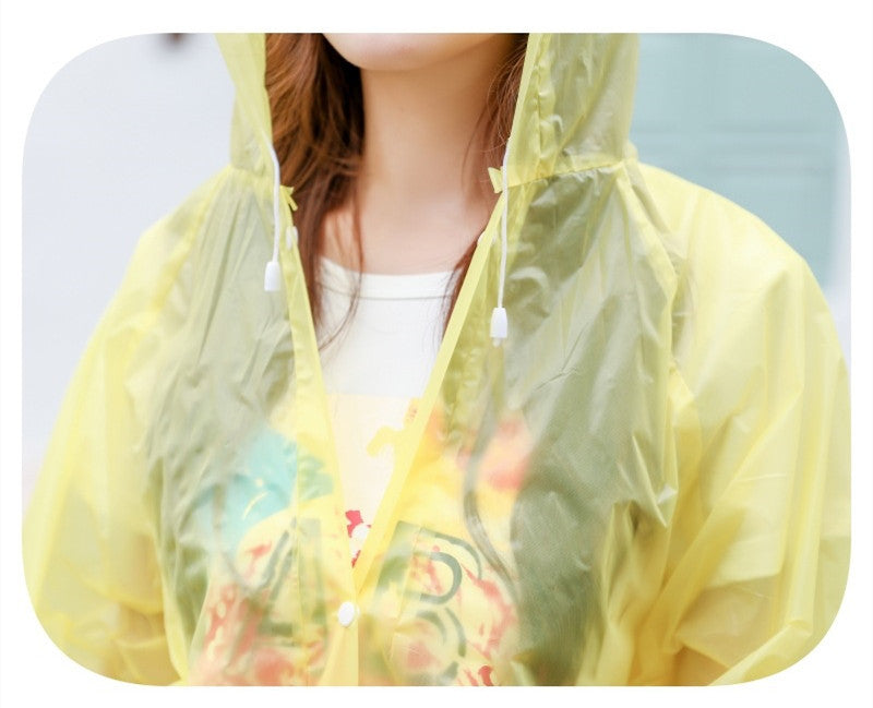 Men's And Women's Full Body Rainproof Transparent Portable Poncho