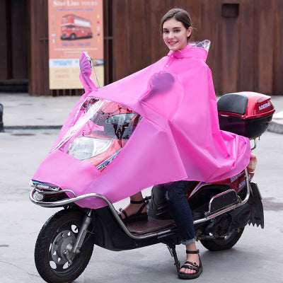 Soft, Transparent, Stylish, Electric Bike Riding Poncho, Big Brim, Waterproof For Men And Women