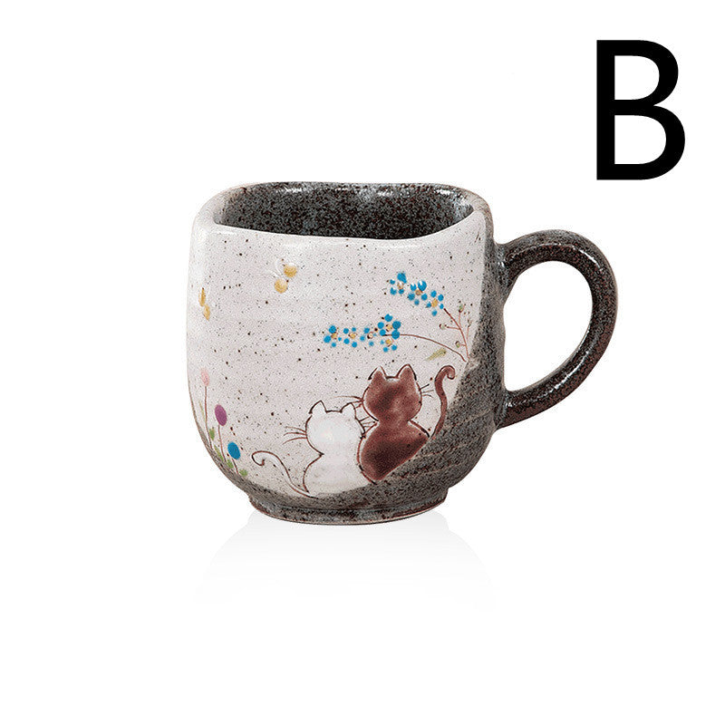 Household Milk Cup Hand-painted Mug Cat Coffee Cup Tea Cup