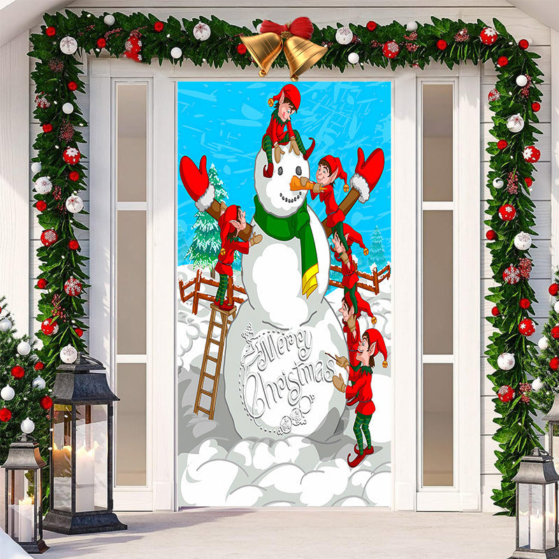 Christmas Festival Door Set Decorative Cloth