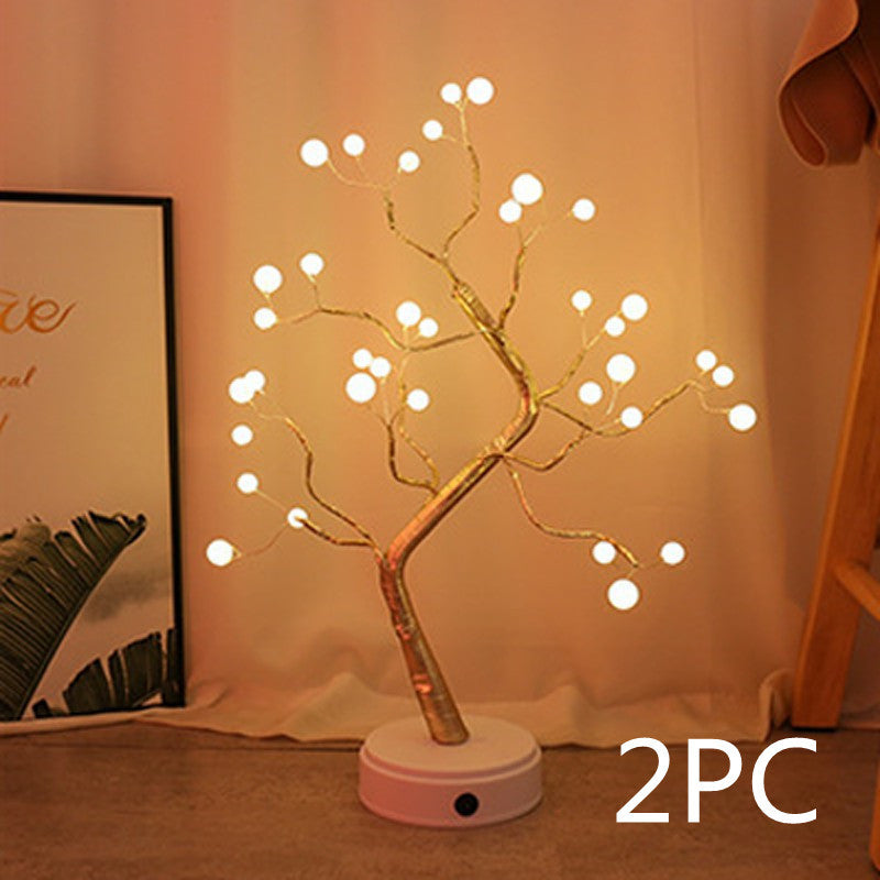 Christmas Decoration Night Light LED Pearl Tree Light Starry Touch Light