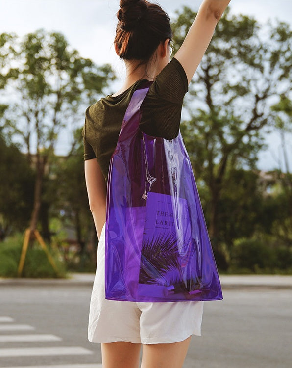 Transparent pvc plastic tote