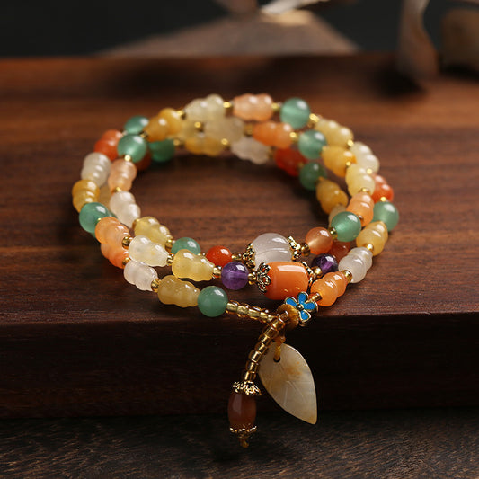 Ethnic Style Natural Jinsi Jade Bracelet Xinjiang Cinnabar Jade