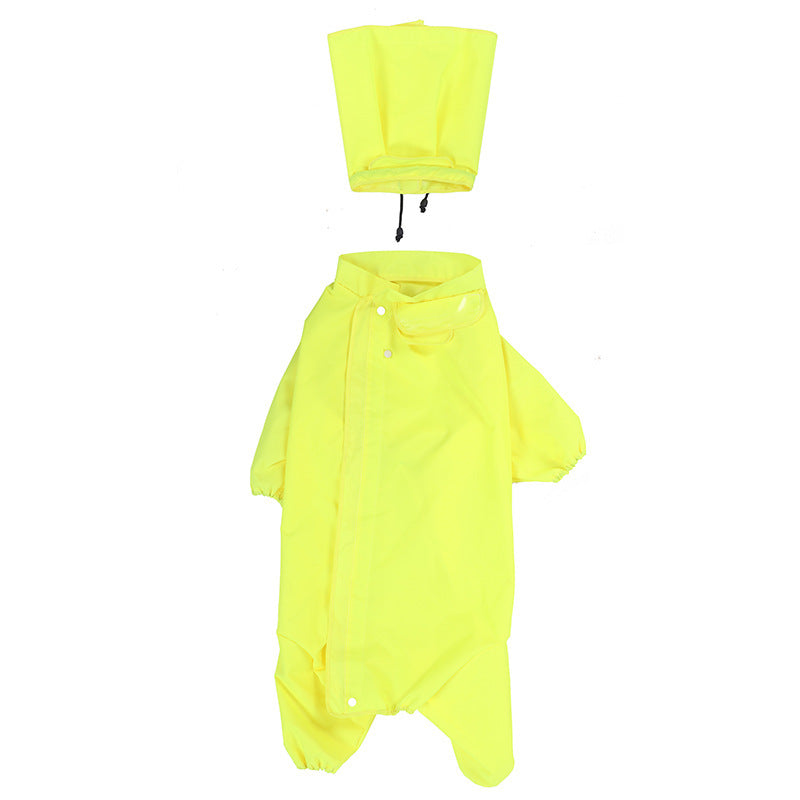 Four-legged Reflective Hooded Pet Waterproof Poncho For Medium And Large Dogs - MediaEclat.store