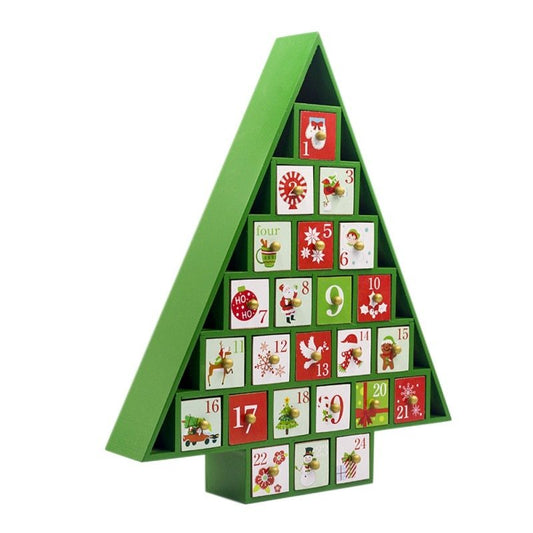 Christmas decoration wooden calendar - MediaEclat.store