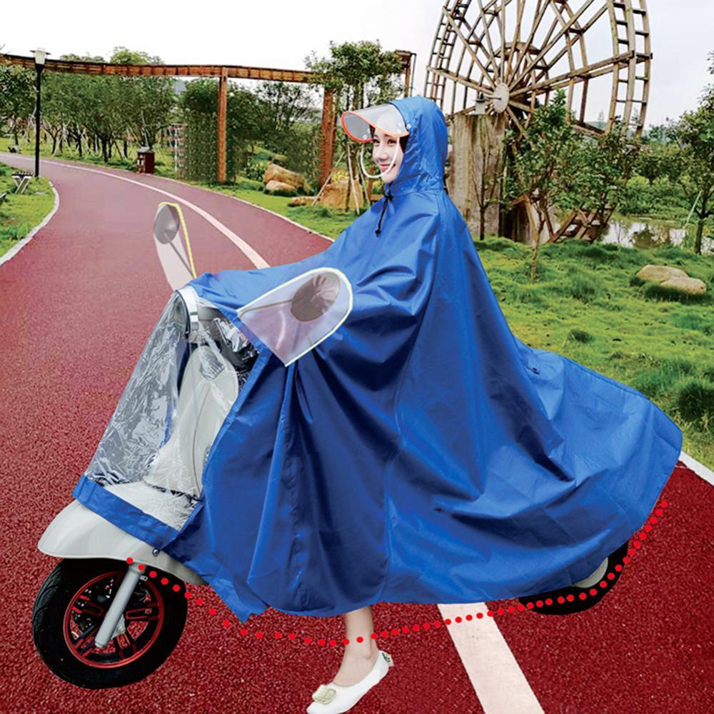 Double Electric Bike Raincoat Motorcycle Poncho Double Big Brim Bike