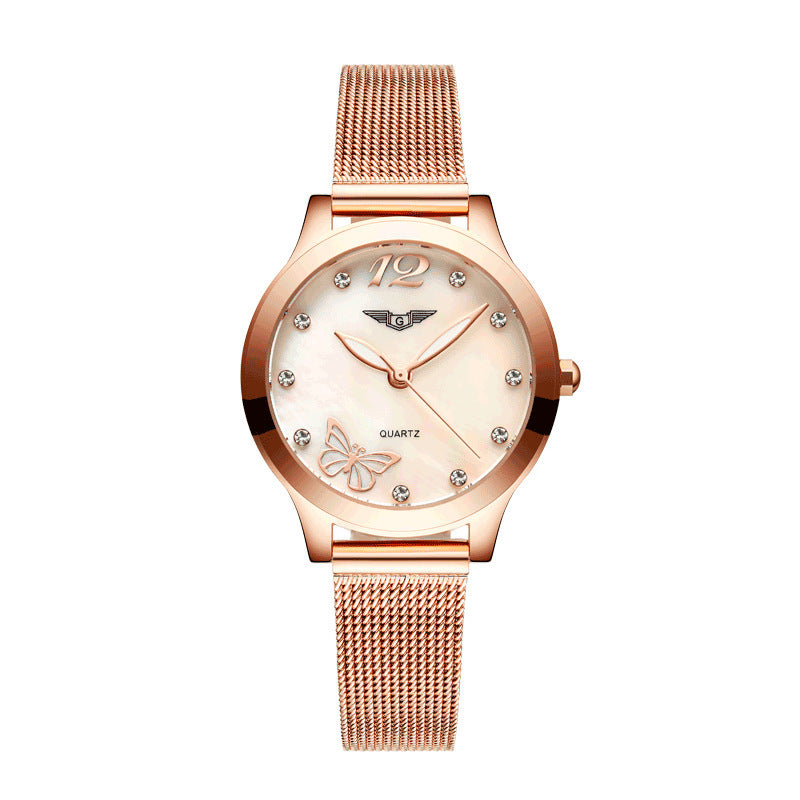 Mesh belt diamond watch