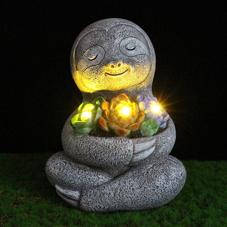 Sloth Succulent Small Night Lamp Solar Energy