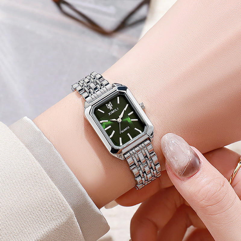Fashion Simple Square Steel Strap Women's Watch - MediaEclat.store