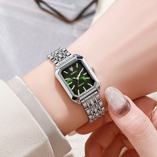 Fashion Simple Square Steel Strap Women's Watch - MediaEclat.store