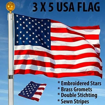 American Flag 3x5Ft Heavy Duty Grommets Outdoor All Weather US Flags USA Country