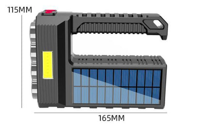 Solar Rechargeable Usb Flashlight Led