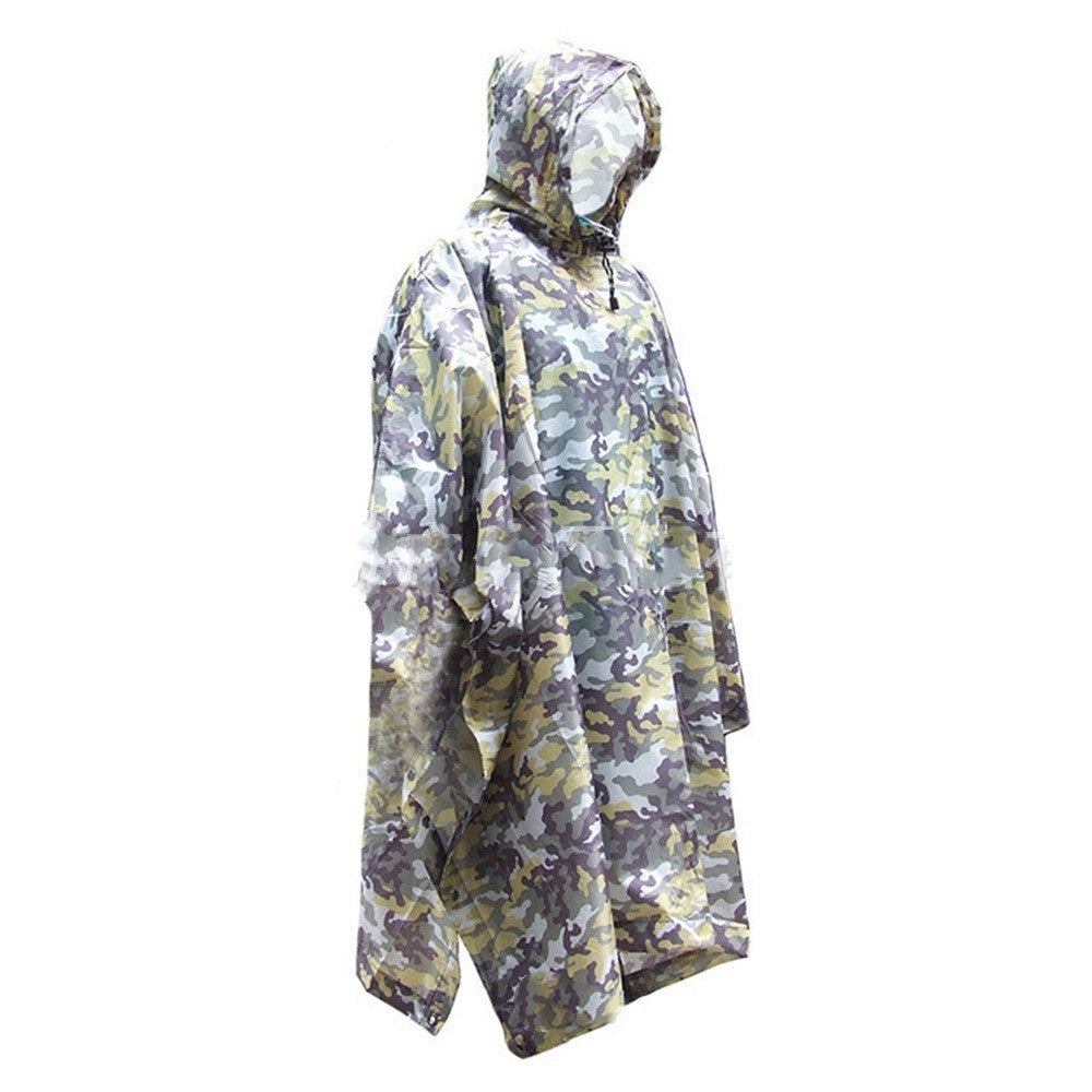 Multifunctional Portable Poncho Camouflage Raincoat