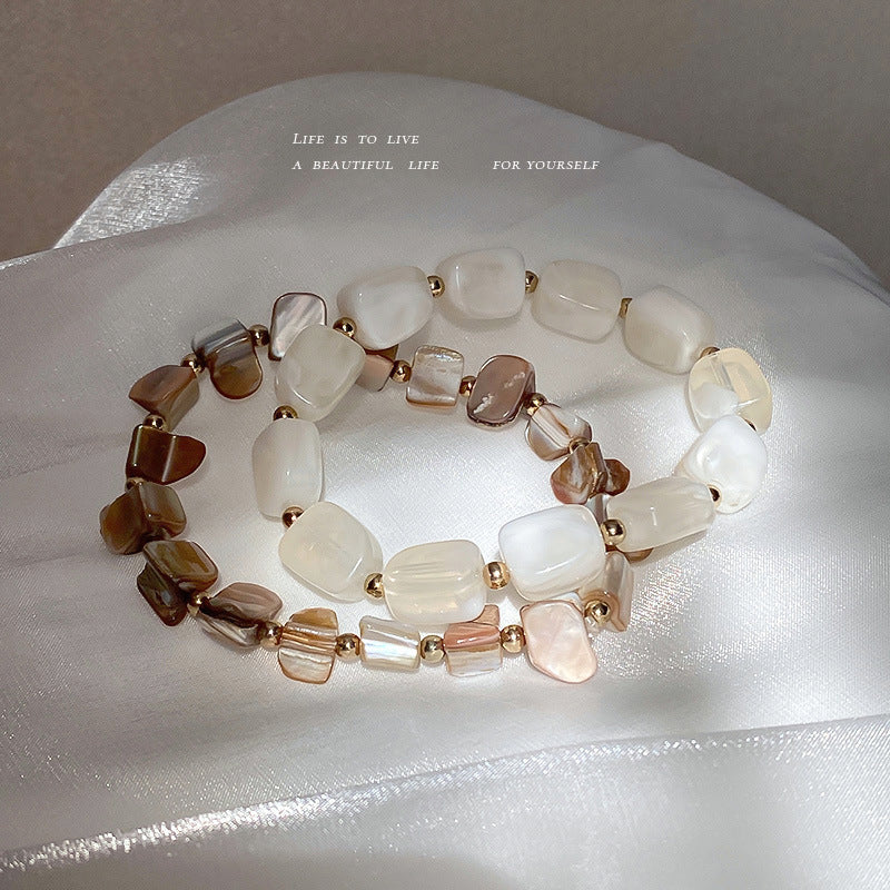 Korean Ins Wind Shell Two-piece Elastic Bracelet