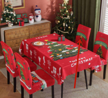 Waterproof And Oil-proof Christmas Tablecloth