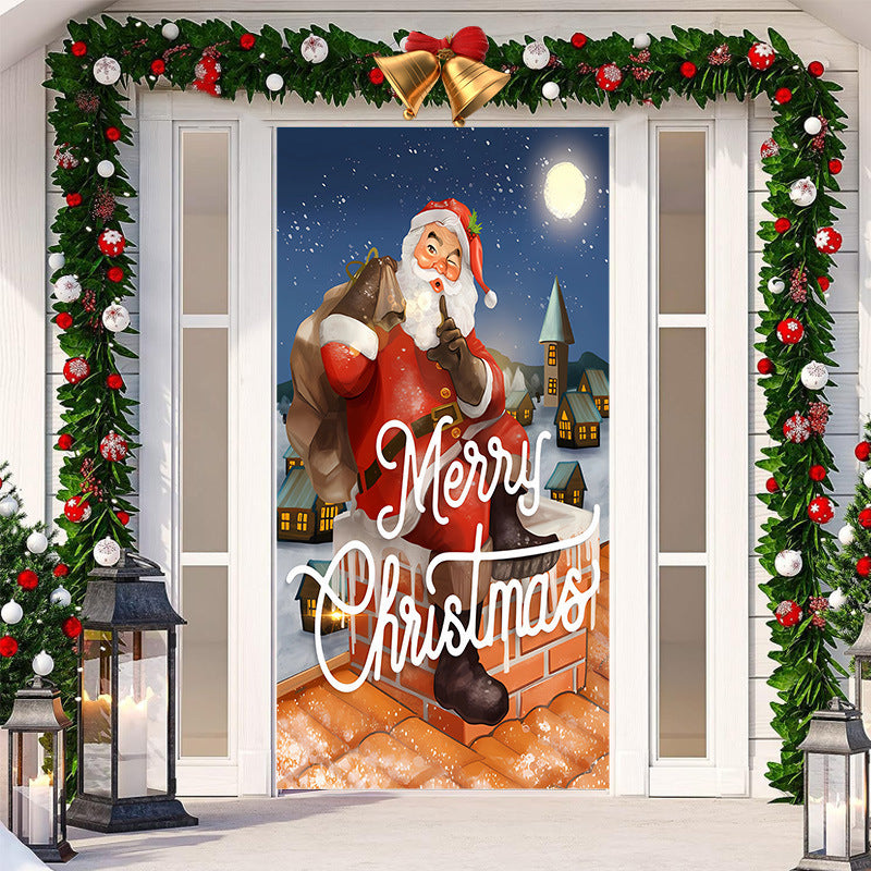 Christmas Festival Door Set Decorative Cloth