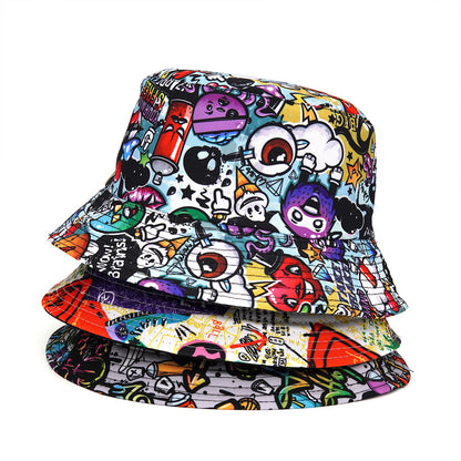 New Cartoon Pattern Double-sided Sun Hat Trendy Outdoor