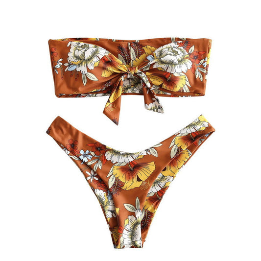 Sexy Printed Ladies Bikini Split Swimsuit