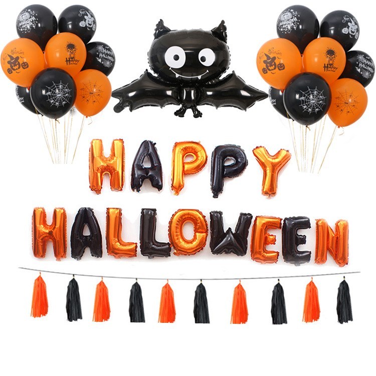 Halloween Pumpkins Balloon Decoration Bat Helium Balloons Halloween Home Decoration