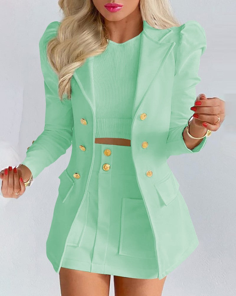 Fashion Solid Color Casual Suits Women's - MediaEclat.store