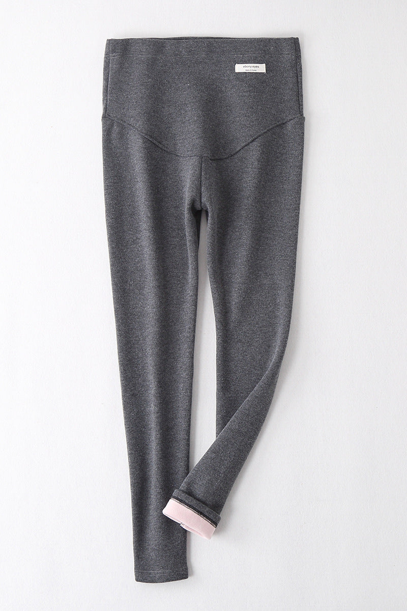 New Silver Fox Velvet Thickened Pregnant Women's Legging Trousers