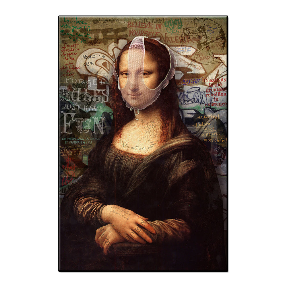 Mona Lisa Pattern Art Canvas Poster - MediaEclat.store