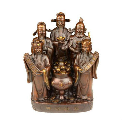 Large Pure Copper God Of Wealth Buddha Brass