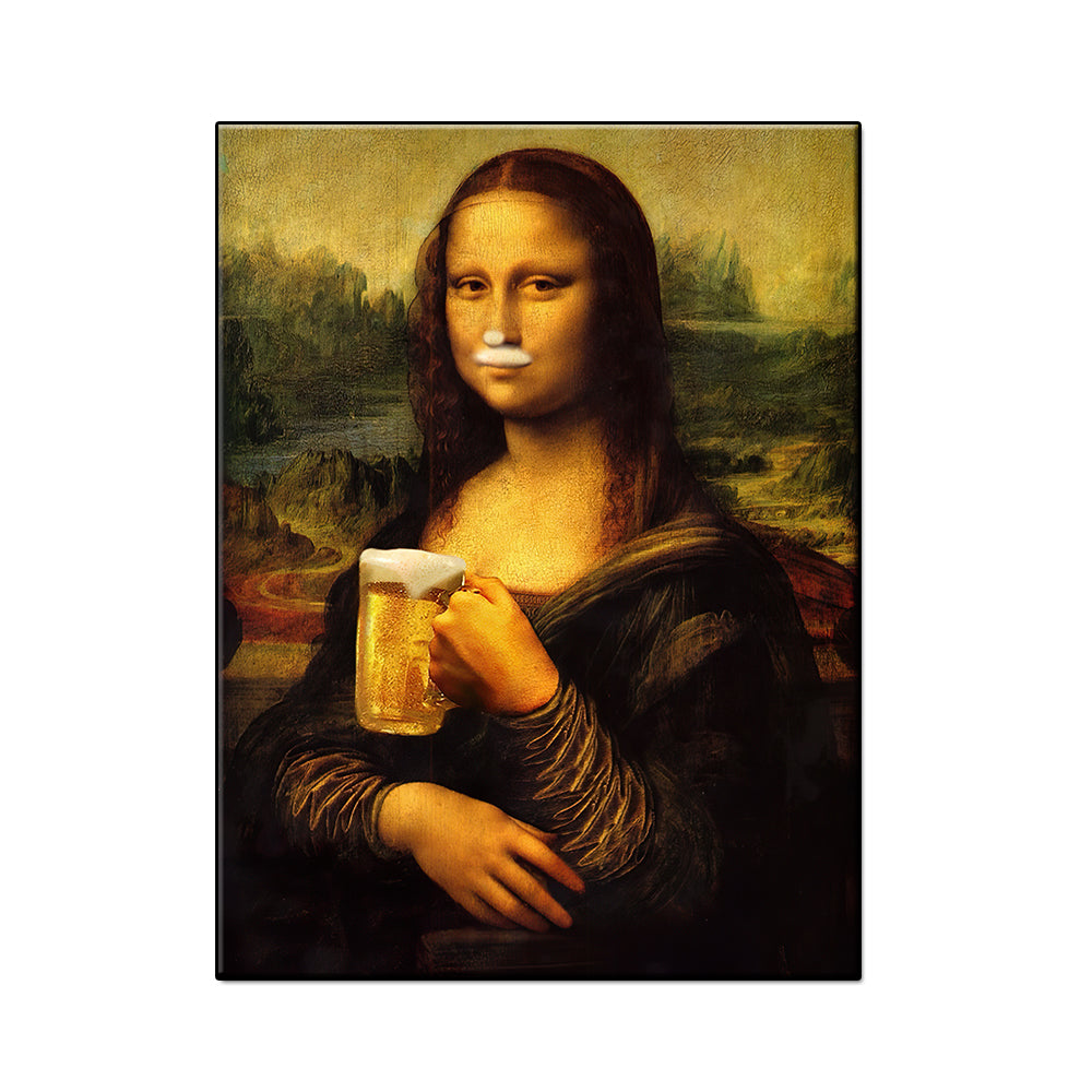 Mona Lisa Pattern Art Canvas Poster - MediaEclat.store