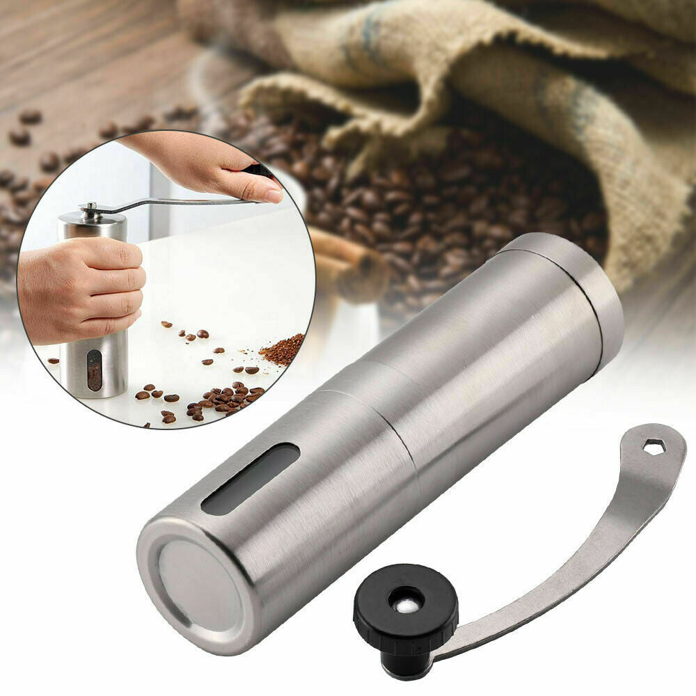 Home Portable Manual Coffee Grinder Stainless Steel with Ceramic Burr Bean Mill - MediaEclat.store