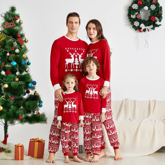 Printed Parent Child Home Service Set Pajamas - MediaEclat.store