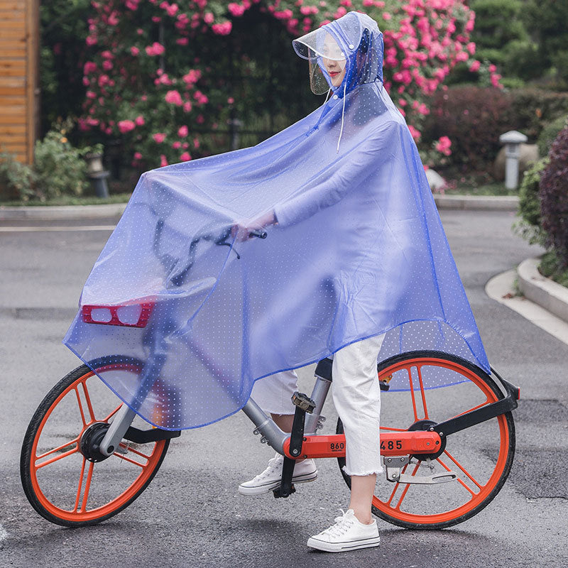 Motorcycle Double-hat Hollow Electric Car Poncho Raincoat