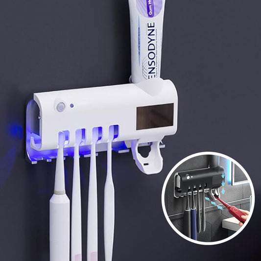 Intelligent UV Toothbrush Sterilizer Automatic Toothpaste Squeezer Toothbrush Toothpaste Rack - MediaEclat.store