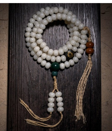 White Jade Men's Playing Bracelet Rosary Women's Bracelet