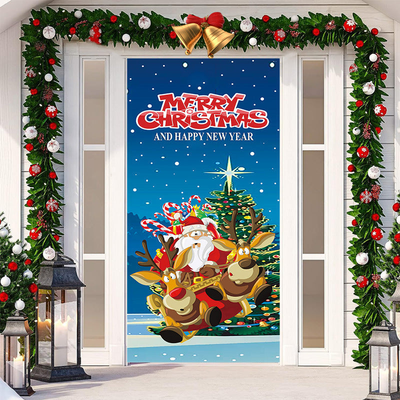 Christmas Festival Door Set Decorative Cloth