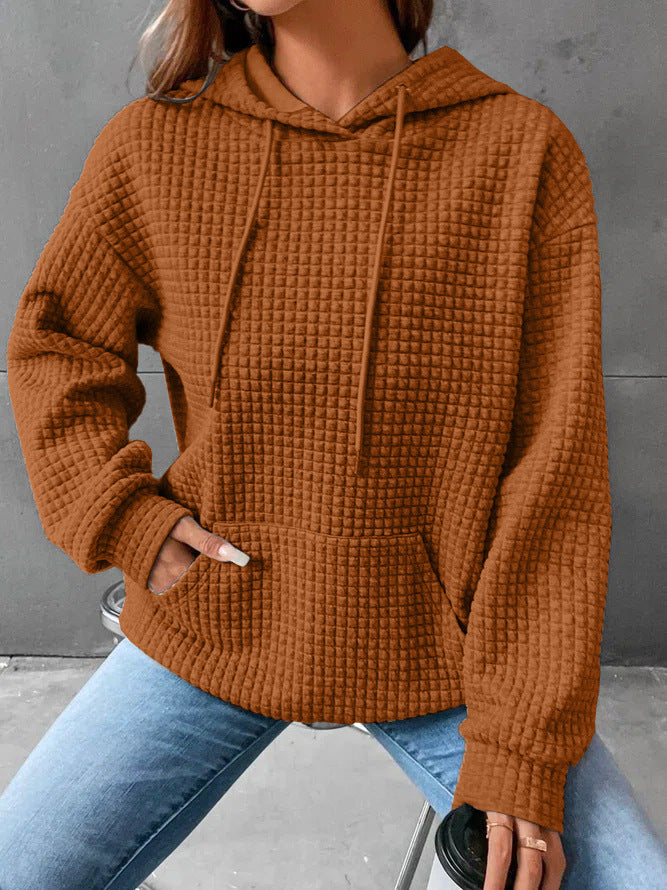 Women's Loose Casual Solid Color Long-sleeved Sweater - MediaEclat.store