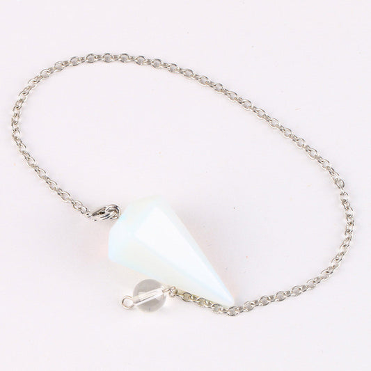 Large Natural Semi-precious Stone Pendulum Unisex Accessories